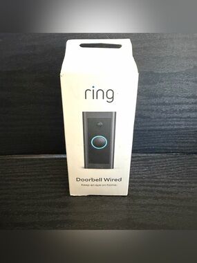 Ring Video Doorbell Wired 1080p Black Model 5AT3T5 Brand New In Open Box